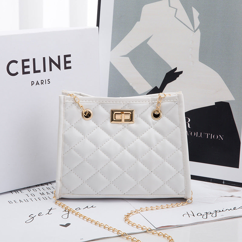 Mini Kettenmuster Rautenmuster Quadratische Schultertasche