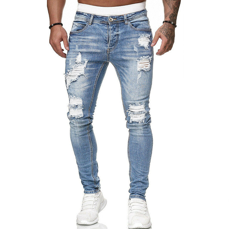 Modische Casual Rissen Vintage Skinny Jeanshose