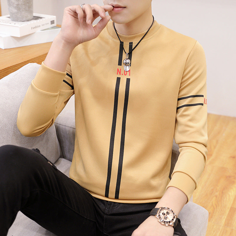 Bedruckt Rundhalsausschnitt Langarmshirt