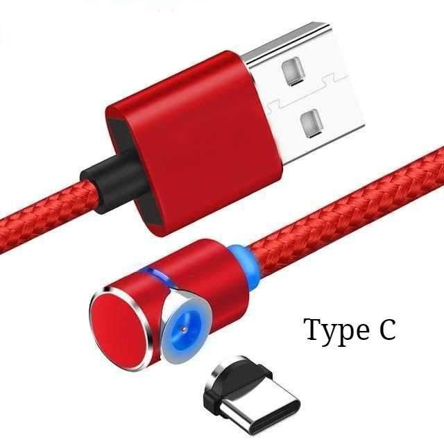 Magnetisches Ladekabel mit LED-Beleuchtung, USB-Kabel und USB Typ-C USB C