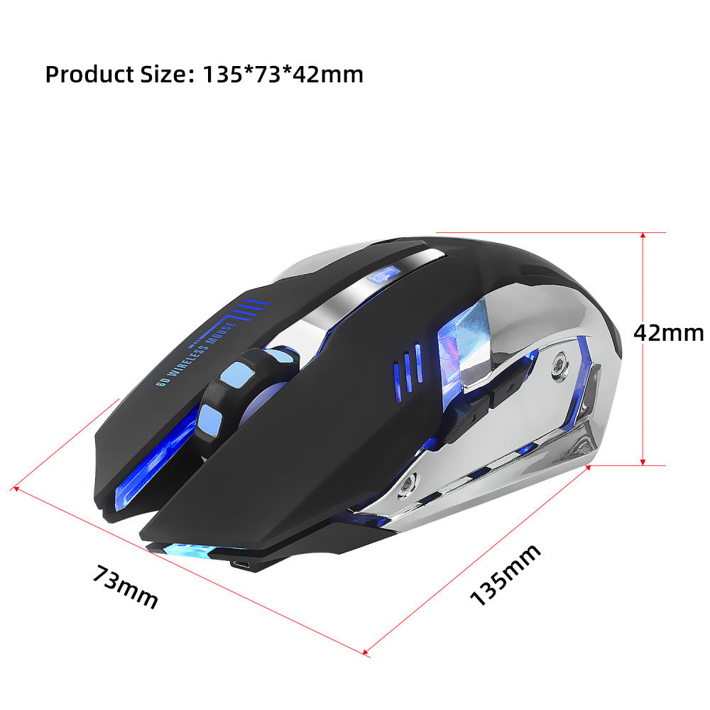 HXSJ Leuchtfunktion 2.4GPI Kabellose Ergonomisch Gaming Maus