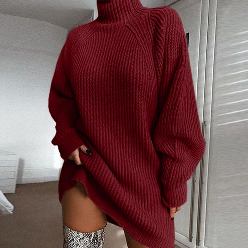 Rollkragen Strickkleid