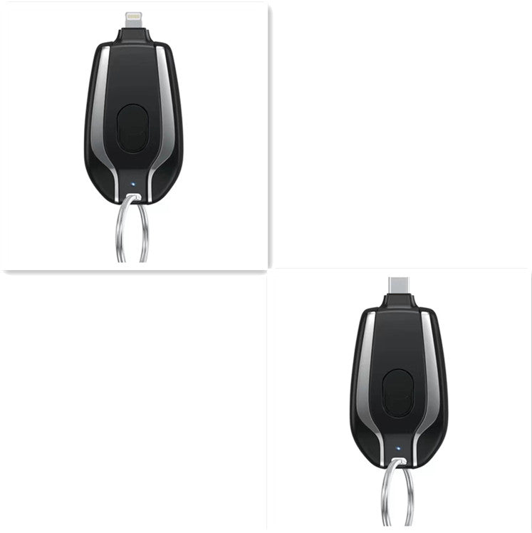 Wireless, portable 1500 mAh emergency power supply with key fob charging function, telescopic, small mobile power adapter