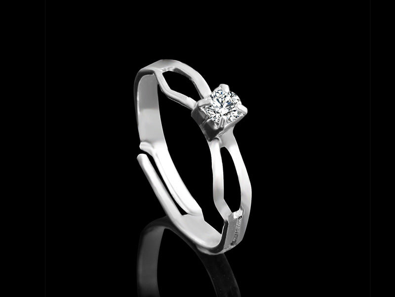 Halskette Ohrringe Ring Armband 4-Teiliges Strass-Schmuckset