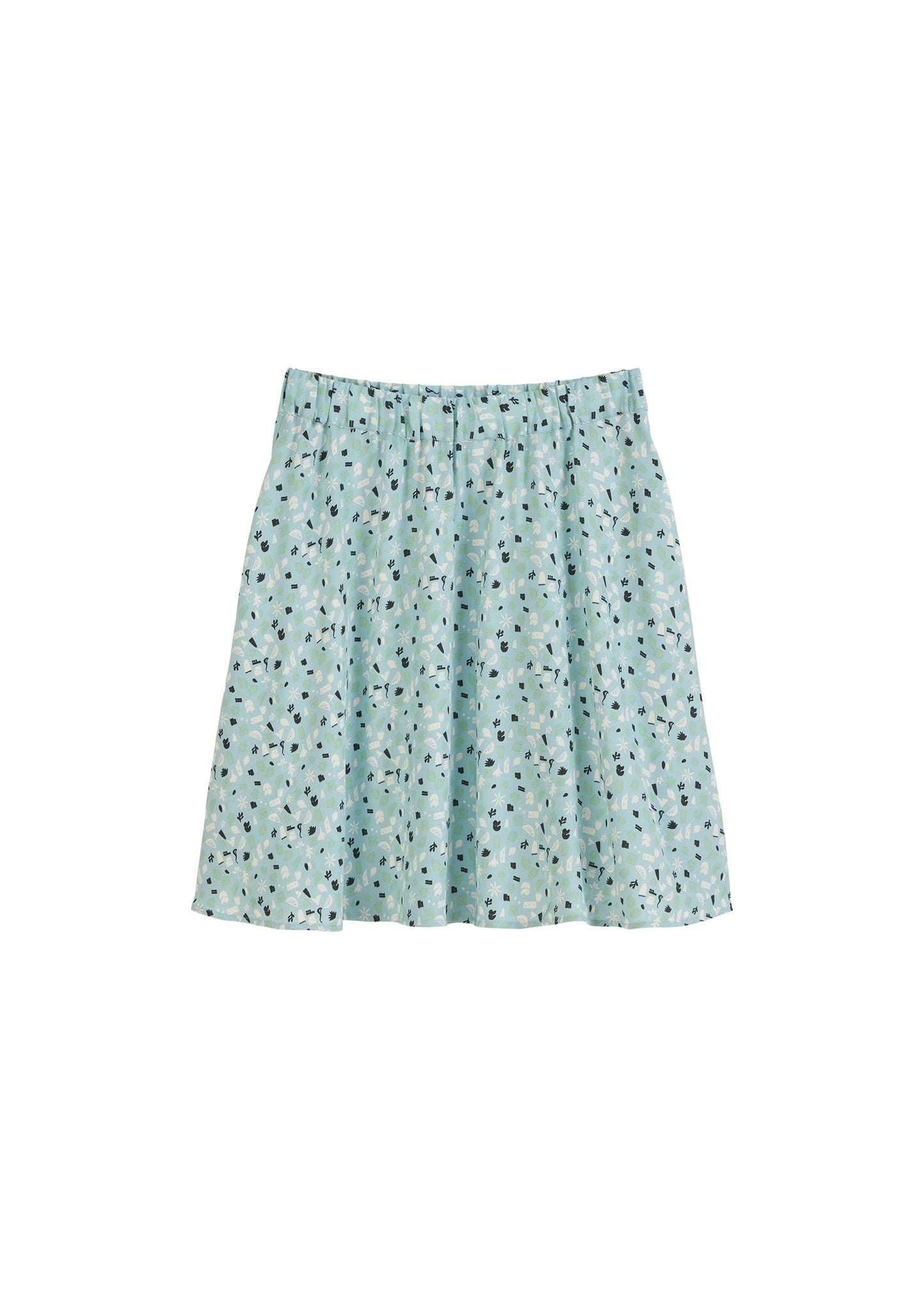 Marc O'Polo Denim Damen Minirock mit Gummizug A-Shape, Mehrfarbig (Light Blue Multi 05), XXL