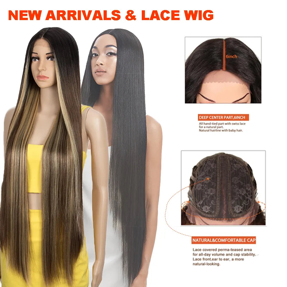 Noble Synthetic Wig for Women Lace Front Wig 38 Inch