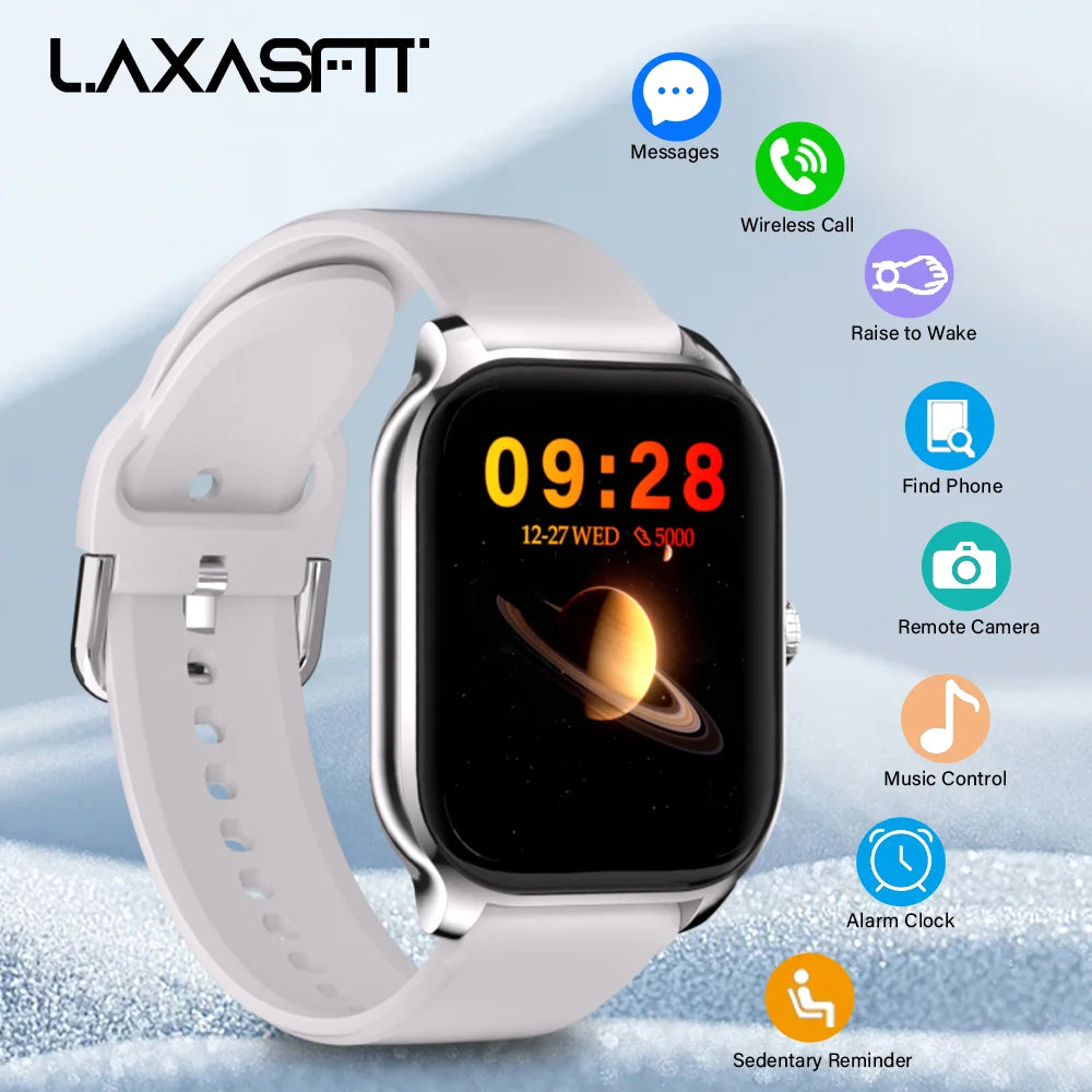 LAXASFIT H9 Smart Watch Men Women Sports Fitness Tracker 2.01 inch HD Screen Bluetooth Talking Smart Watch For Android IOS