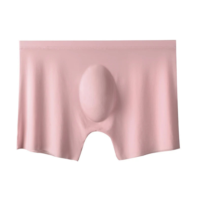 Men's Summer Ice Silk Boxers Briefs Underwear Lingerie Underpants Shorts Ultra-thin Breathable Sexy Seamless Panties