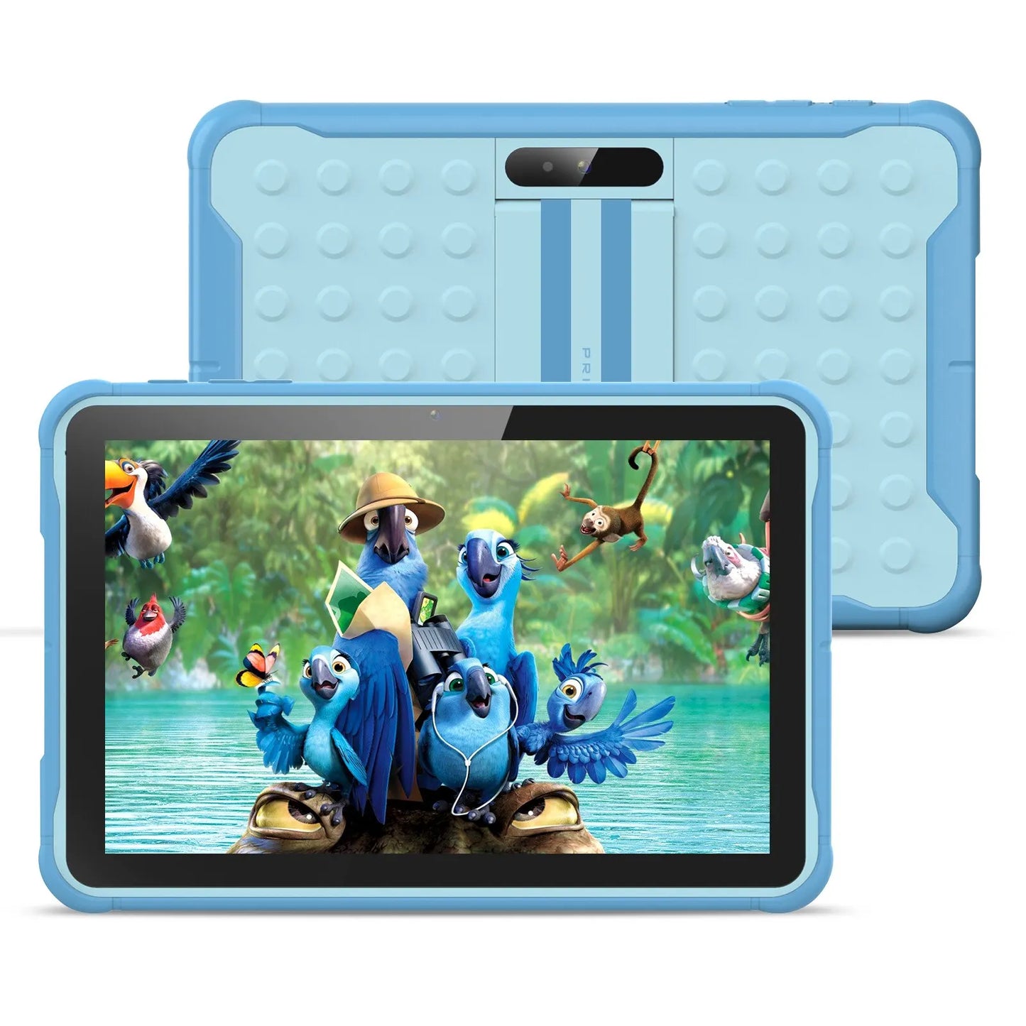 Pritom 10-Zoll-Kinder-Tablet mit Android 13 Go, WLAN, Quad-Core-Prozessor, 2 GB RAM, 64 GB ROM, YouTube-Funktion und Schutzhülle