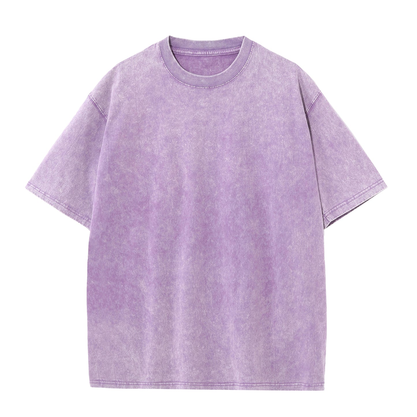 Herren-Sommer-T-Shirt aus reiner Baumwolle, Used-Look, Retro-Überschnittene Schultern, einfarbig, locker, lässig, atmungsaktiv, Herren-Freizeit-T-Shirt-Oberteile