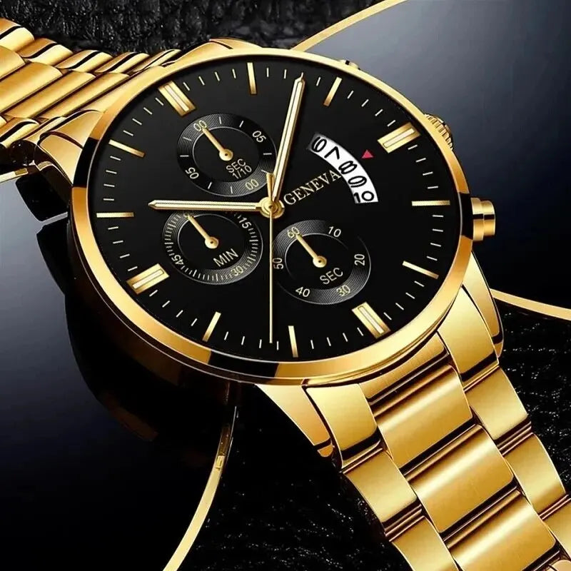 Mode Herren Edelstahl Uhr Luxus Kalender Quarz Armbanduhr Herren Business Uhren für Männer Uhr Montre Homme