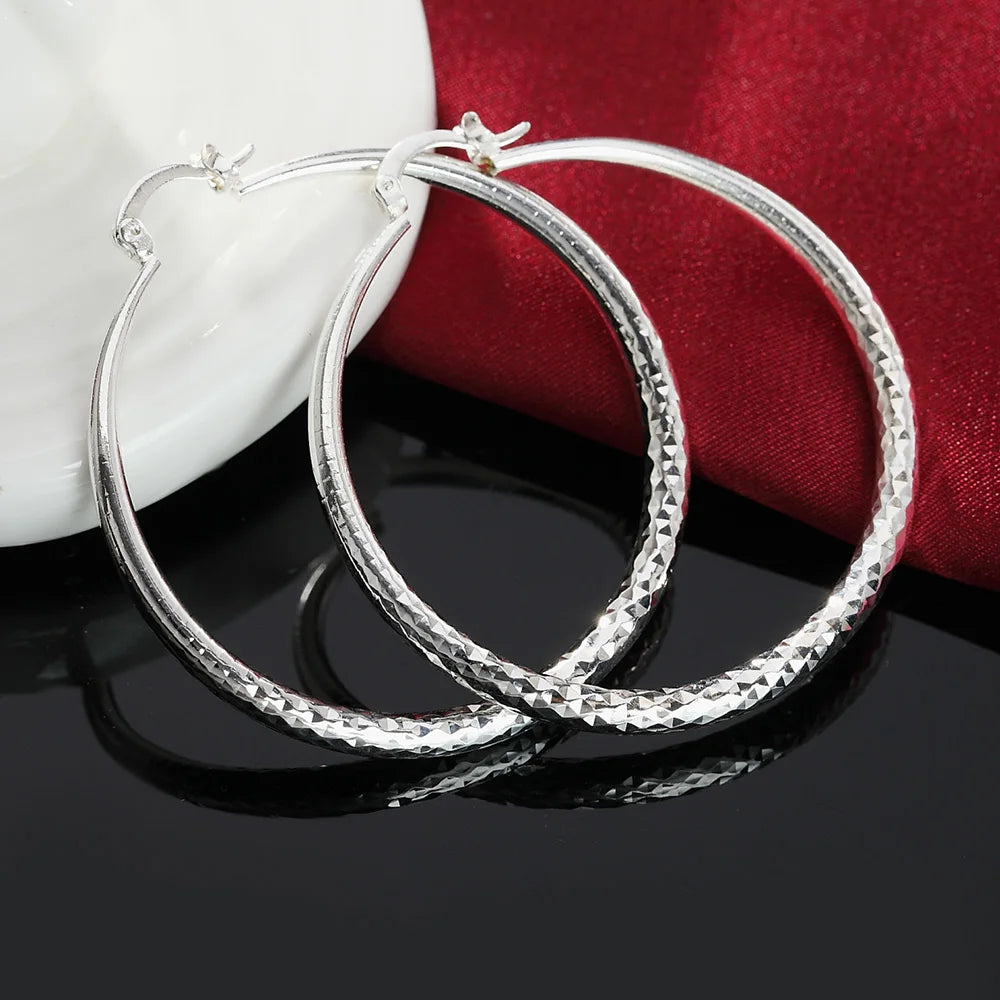 Ohrringe 3CM Kreis-Creolen für Damen, modisch, hübsch, Hochzeit, Party, Schmuck, Weihnachtsgeschenke