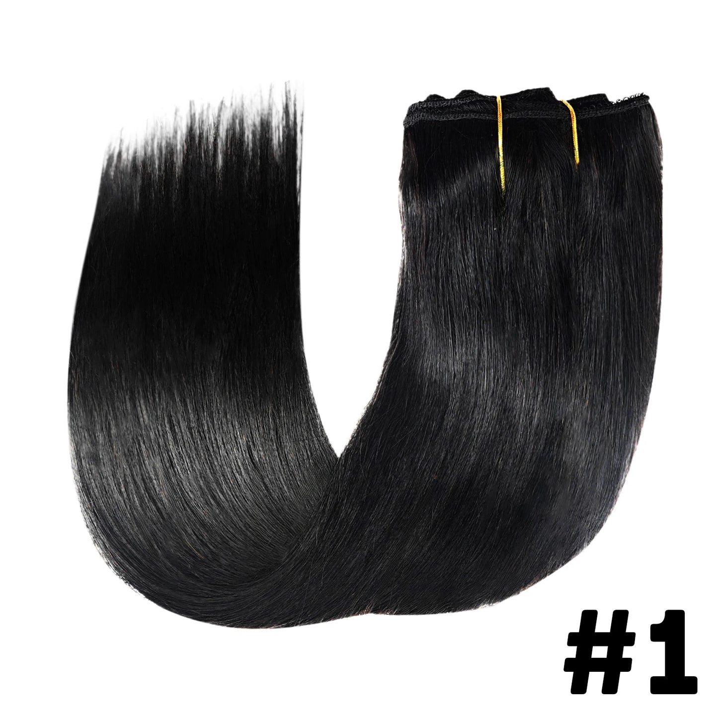 Seamless Clip ins Extensions Human Hair Straight Brazilian Remy Real Natural Soft Hair 8Pcs 120G Clip on Human Hair Extensions