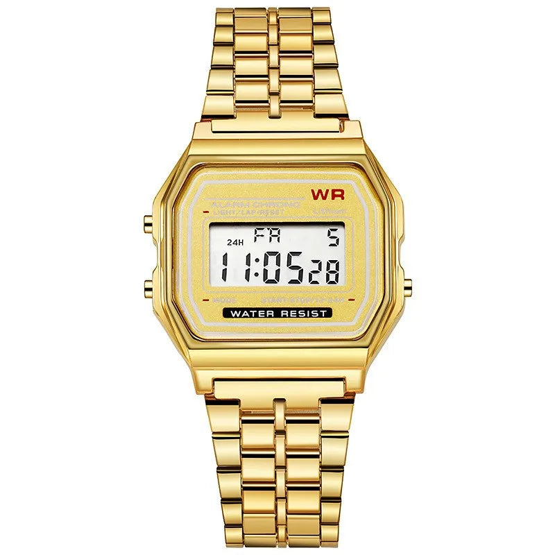 Luxus Roségold Damen Uhren Elektronische Digitalanzeige Retro Stil Uhr Herren Relogio Masculin Reloj Hombre homme