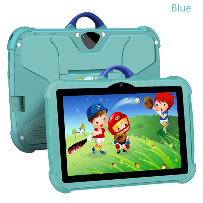 7-Zoll-Kinder-Tablet-PC mit Android 13, Quad-Core-Prozessor, 4 GB RAM, 64 GB ROM – ideal zum Lernen und für Bildungszwecke. Preiswert und einfach im Design.