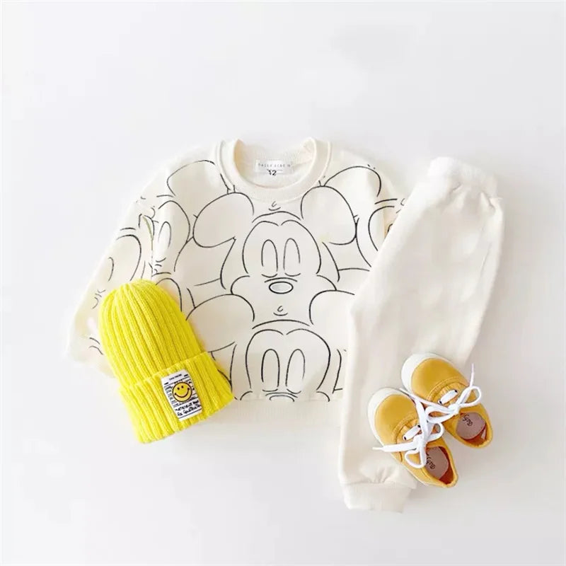 Neue Designer Cartoon Kleidung Trainingsanzug Baby Junge Sommer Bedruckte Kleidung T-Shirt+Shorts Baby Mädchen Lässige Einfarbige Sets
