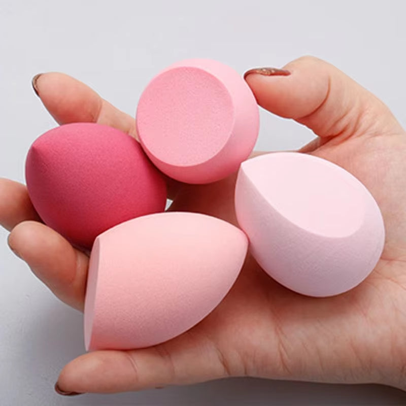 Abgeschrägte tropfenförmige Firsichherzförmige Quaste Make-Up Schwamm Set