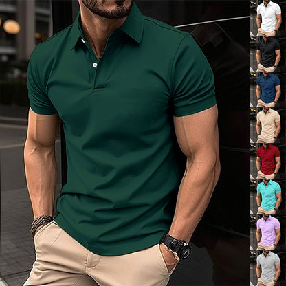 Kurzarm Knopfleiste Revers Poloshirt