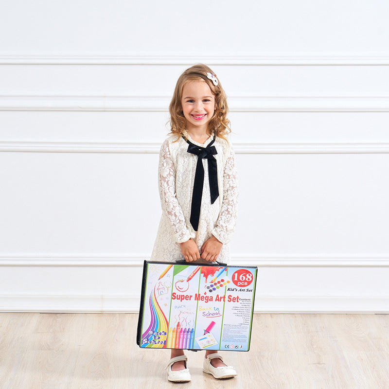 Painting set, school supplies, brush set, oil pastel set, watercolor pencil set