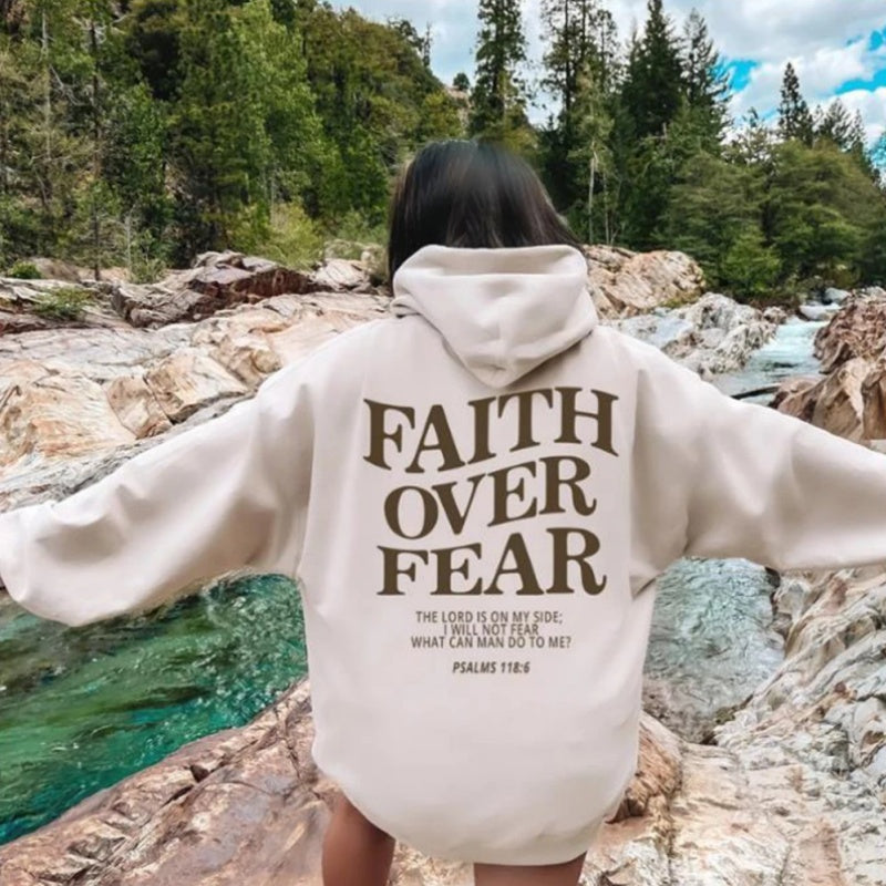 Glaube statt Angst Bibelvers Christlicher Hoodie