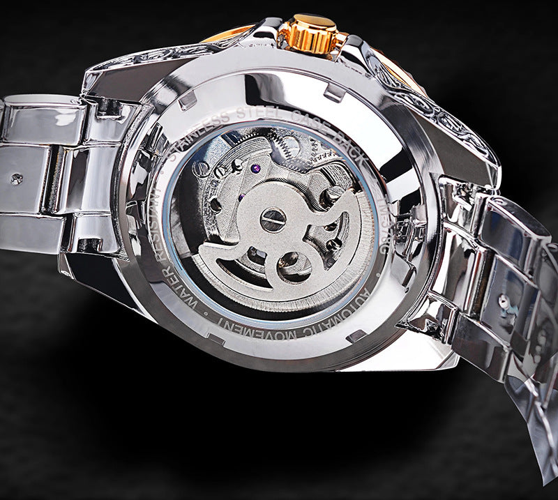 Forsining Skelett Tourbillon Mechanische Armbanduhr