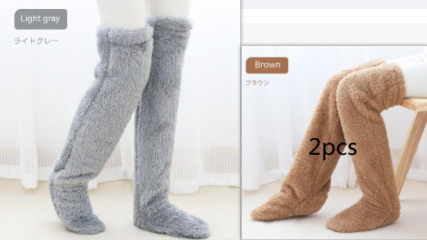 Overknee-Flauschig kältebeständige Socken