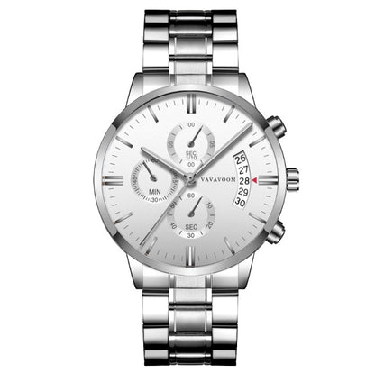 Edelstahl Business Quarz Armbanduhr