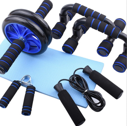 Heimtrainingsgerät Springseil Handtrainer Putter Knieschonern Bauchroller-Set