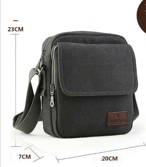 Canvas-Schultertasche