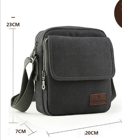 Canvas-Schultertasche