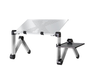 Laptop table stand with adjustable, foldable, ergonomic design, suitable for notebooks, ultrabooks, netbooks or tablets with mousepad.