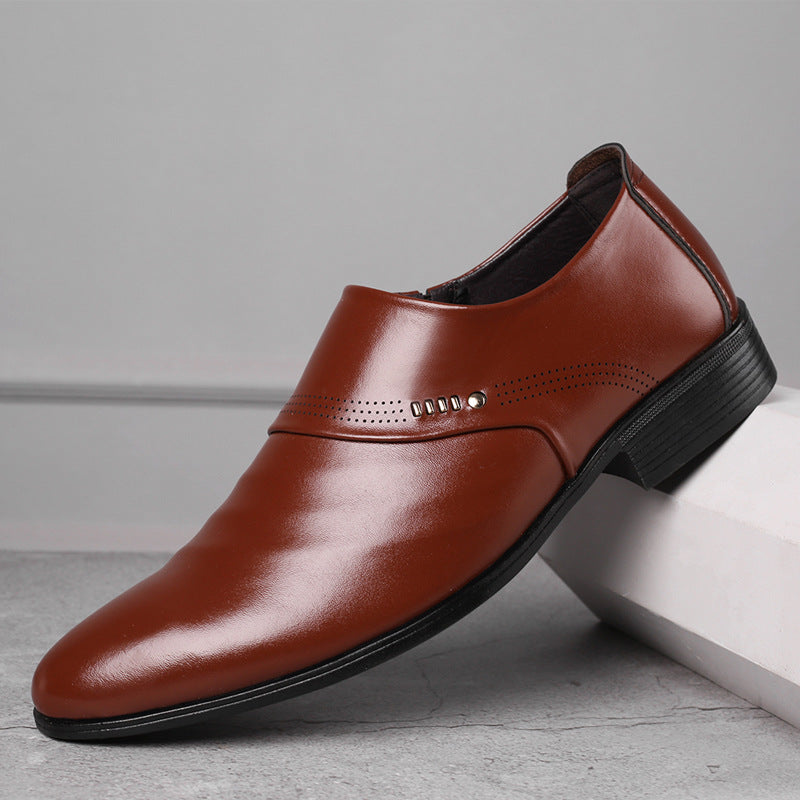 Lässige Spitz-Slip-On-Schuhe aus Leder