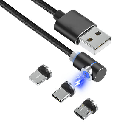 Magnetisches Ladekabel mit LED-Beleuchtung, USB-Kabel und USB Typ-C USB C