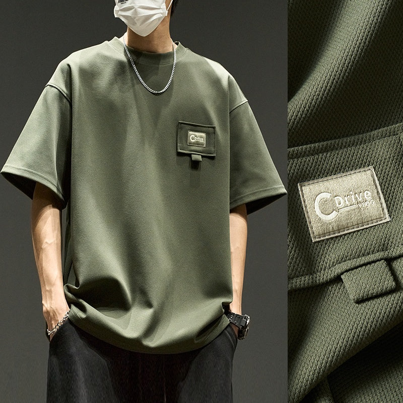 Waffel Kurzarm T-Shirt American Style