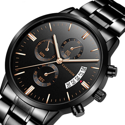 Edelstahl Business Quarz Armbanduhr