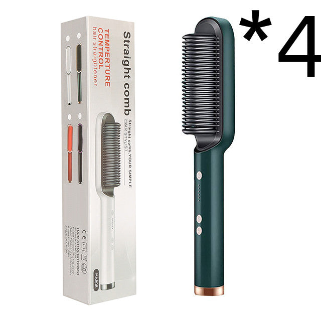 360° Doppelfunktion Locken Glätten Keramik 2-in-1-Haarglättungskamm