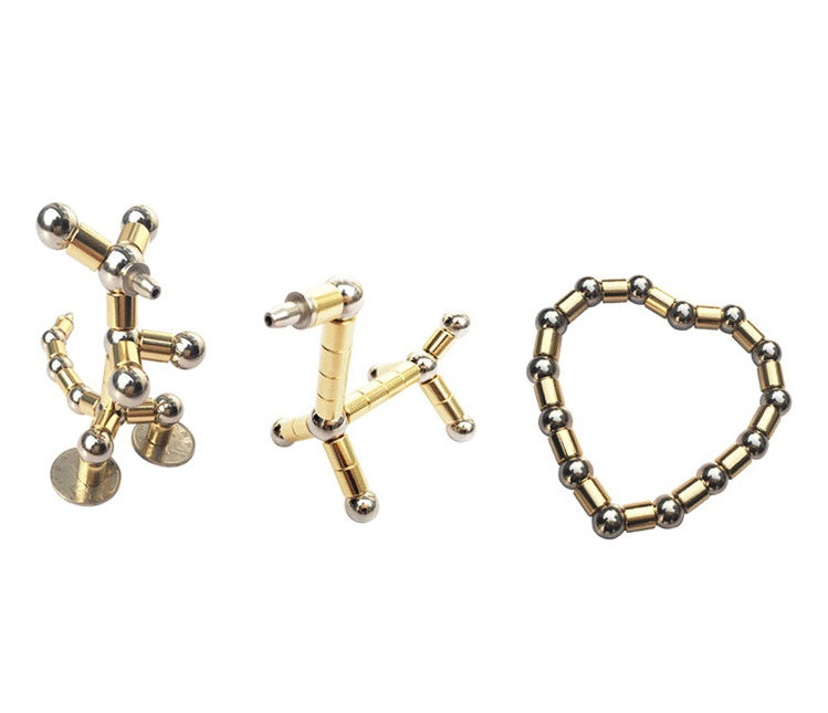 Stressabbau-Spielzeug-Geschenkbox, lustiges schwarz-goldenes Set, Fidget-Magnetstift mit Kugelschreiber