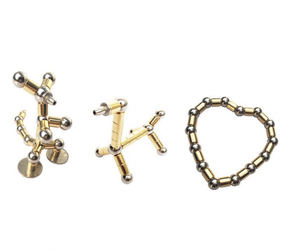 Stressabbau-Spielzeug-Geschenkbox, lustiges schwarz-goldenes Set, Fidget-Magnetstift mit Kugelschreiber