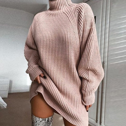 Rollkragen Strickkleid