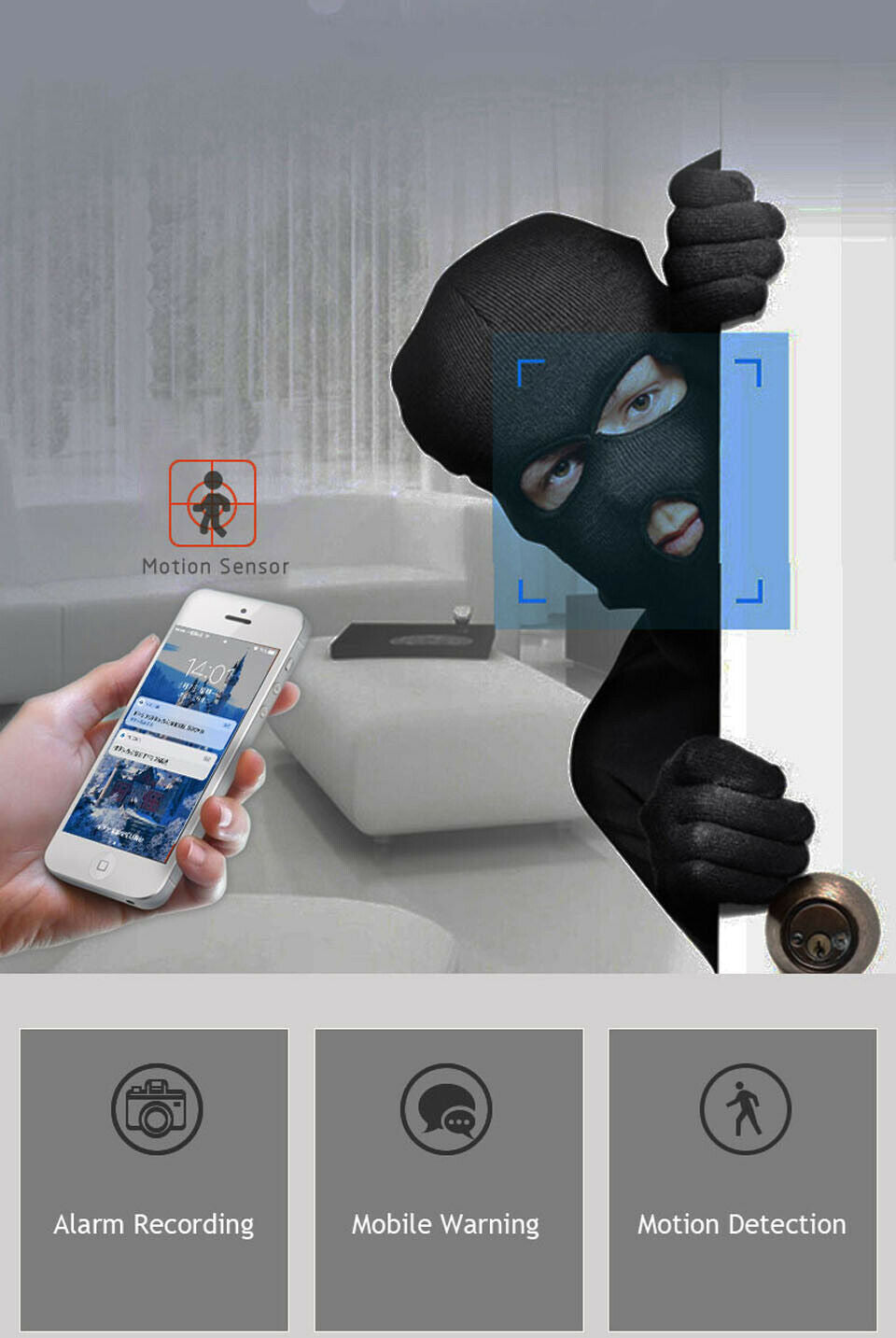 Wi-Fi enabled IP surveillance camera for home monitoring