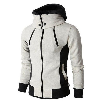 Reißverschluss Slim Fit Kapuzen-Sweatshirtjacke