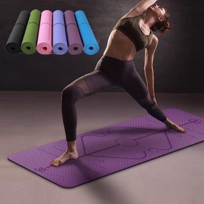 Rutschfeste Positionsmarkierungen TPE Yogamatte