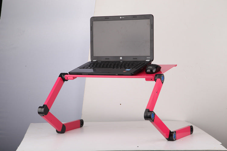 Laptop table stand with adjustable, foldable, ergonomic design, suitable for notebooks, ultrabooks, netbooks or tablets with mousepad.