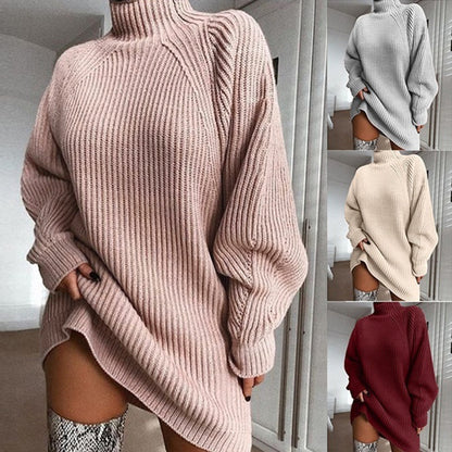 Rollkragen Strickkleid