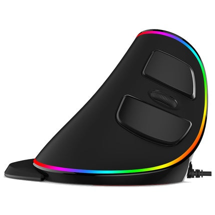 Vertical ergonomic snail RGB anti-mouse handheld mouse with cable