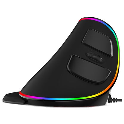 Vertical ergonomic snail RGB anti-mouse handheld mouse with cable