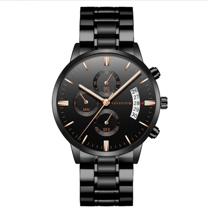 Edelstahl Business Quarz Armbanduhr