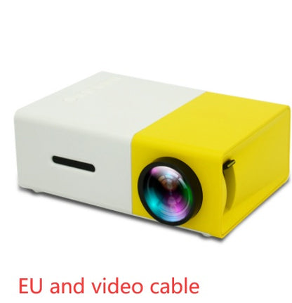 Tragbarer 3D-HD-LED-Heimkino-Projektor mit HDMI- und USB-Audioanschluss, YG300 Mini-Projektor