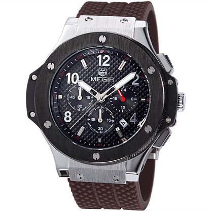 Luxus-Quarz-Chronograph-Armbanduhr
