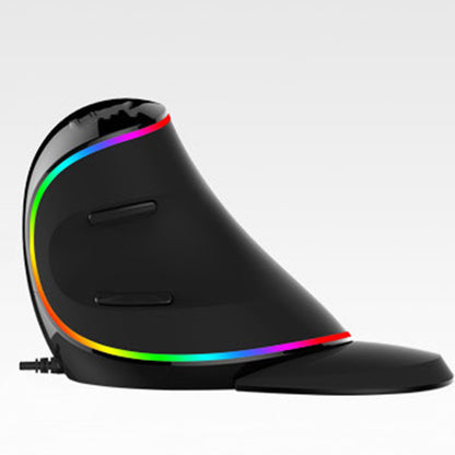 Vertical ergonomic snail RGB anti-mouse handheld mouse with cable